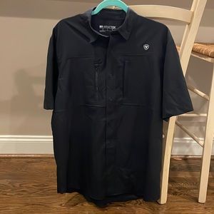 Ariat Men’s Black AriatTek VentTEK Classic Fit Shirt, Black, Medium, NWOT